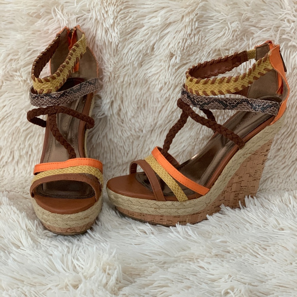 Bamboo multicolor wedges - Picture 2 of 3